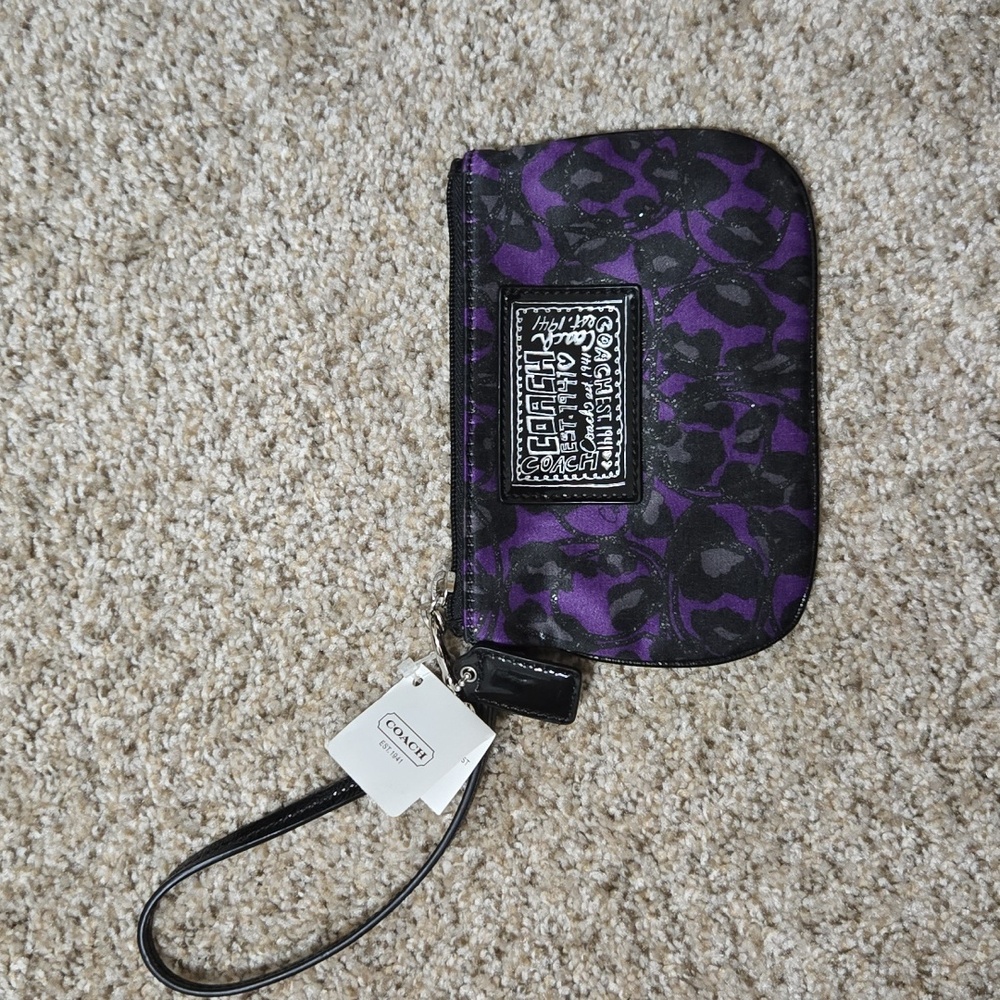Coach Purple Wristlet